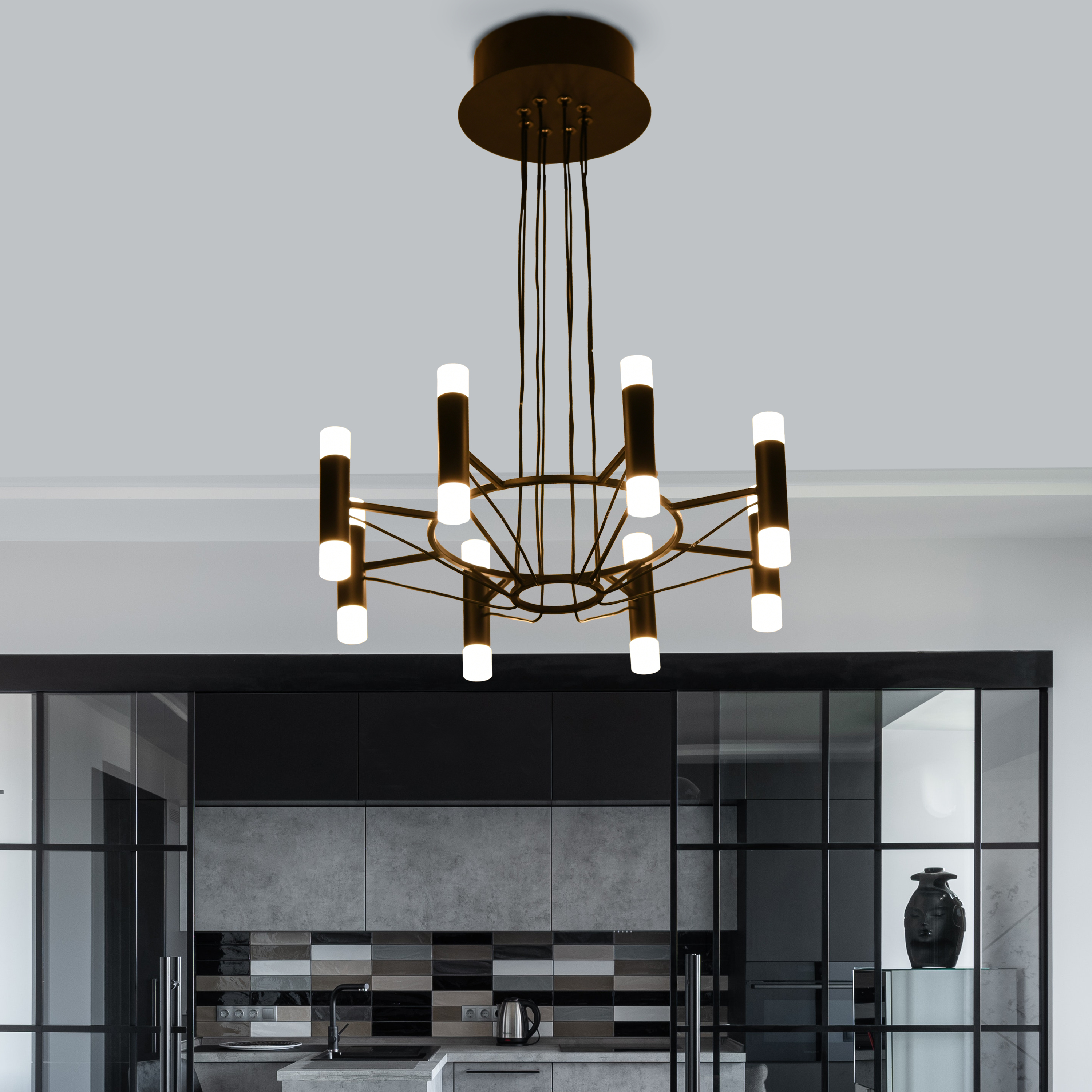 Modern LED Chandelier Electroplating Living Room,Bedroom Lighting (6146/8)